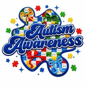 Handmade Autism Awareness Puzzle Piece t shirt - Multicolor